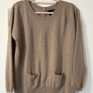 Aqua Cashmere Sweater in Soft Tan